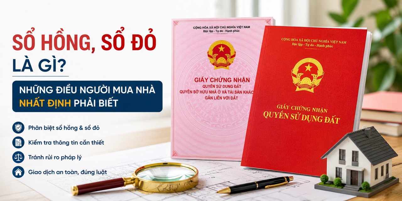 Sổ hồng, sổ đỏ là gì? Những điều người mua nhà nhất định phải biết